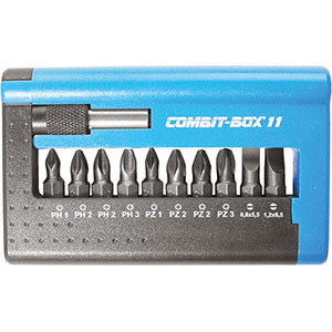 2013GB - BITS ATTACCO 1/4" DIN 3126 C 6,3 IN COMBIT-BOX IN ASSORTIMENTO - Orig. Witte