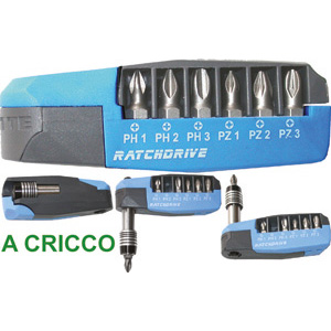 2015GA - BITS ATTACCO 1/4" RATCHDRIVE IN ASSORTIMENTO - Oring. Witte