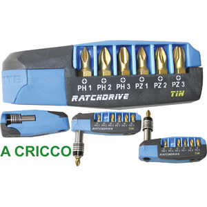 2015GL - BITS ATTACCO 1/4" RATCHDRIVE IN ASSORTIMENTO - Oring. Witte