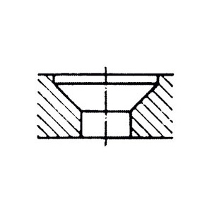8932G - FRESE PER SEDI DI VITI PASSANTI A TESTA SVASATA A 90° - Orig. Dürr